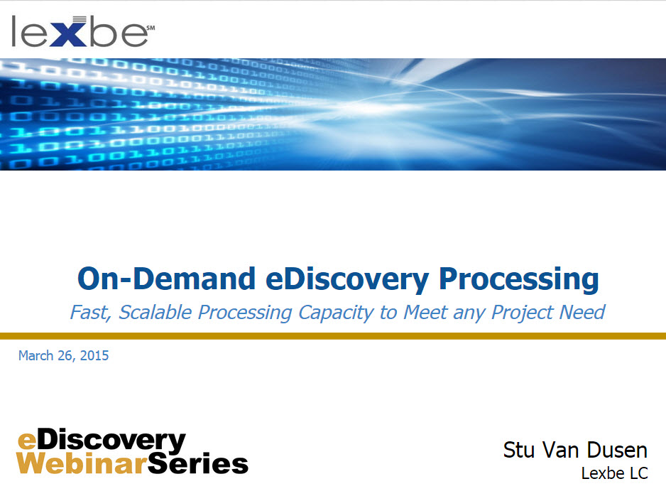OnDemand Processing